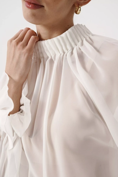 Блуза из шифона (молочный) (M/L) 