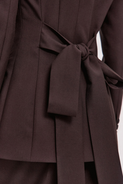 Пиджак с бантом (коричневый) (M) 