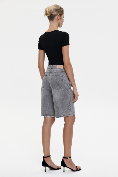 Шорты джинсовые удлиненные/Denim shorts (27/S, светло-серый/light grey) 2773
