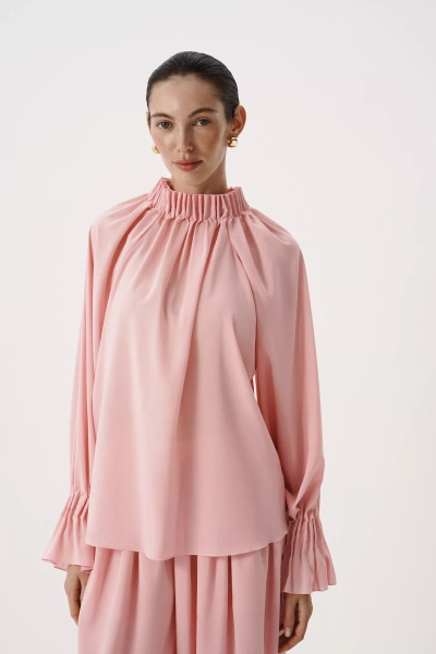 Блуза из шифона (розовый коралл) (M/L) 