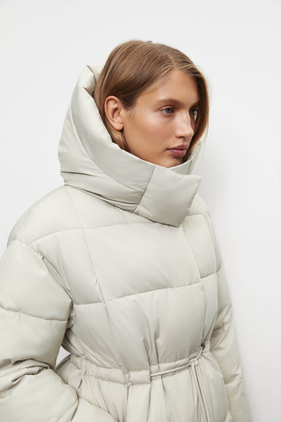 Полупальто утепленное/ Women's padded semi coat (XS, бежевый/beige) 