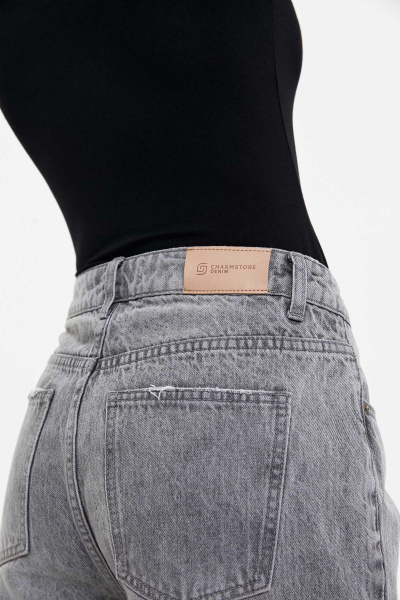 Шорты джинсовые удлиненные/Denim shorts (27/S, светло-серый/light grey) 2773