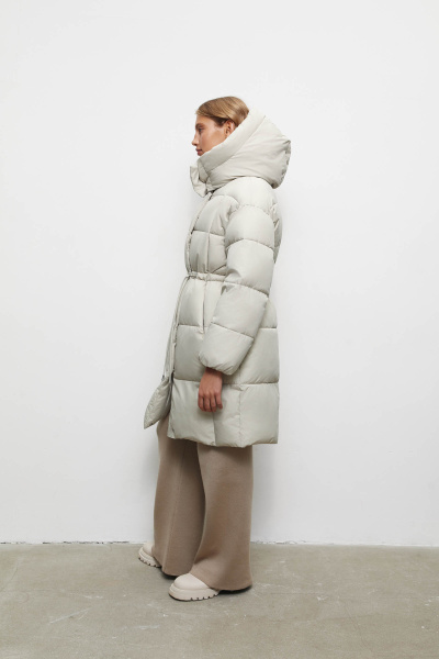 Полупальто утепленное/ Women's padded semi coat (XS, бежевый/beige) 