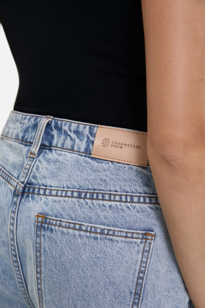 Шорты джинсовые удлиненные/Denim shorts (26/XS, светло-голубой/light blue)