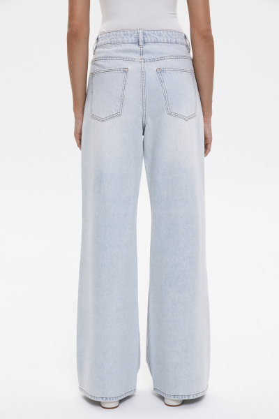 Джинсы палаццо с разрезами/Denim palazzo with cuts (26/XS, голубой/blue) 1741
