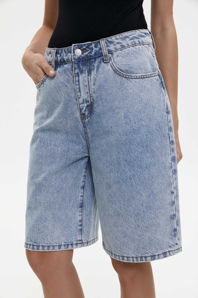 Шорты джинсовые удлиненные/Denim shorts (26/XS, светло-голубой/light blue)