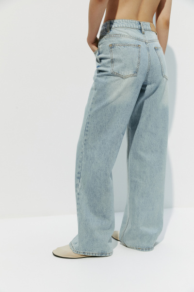 Джинсы с высокой посадкой/Denim pants with high waist (27/S, светло-голубой/light blue) 2869
