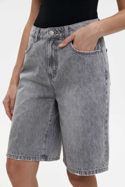 Шорты джинсовые удлиненные/Denim shorts (27/S, светло-серый/light grey) 2773