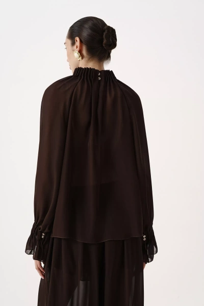 Блуза из шифона (шоколадный) (M/L) 