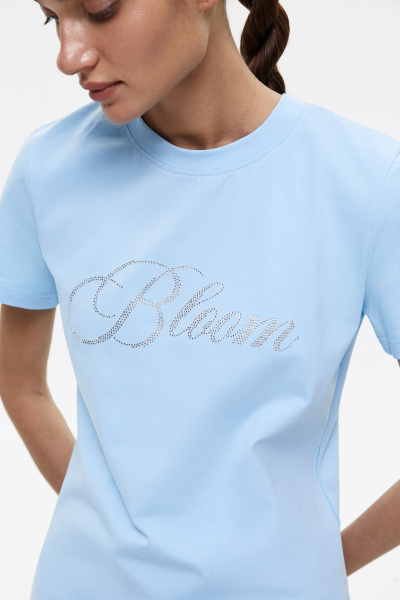 Футболка со стразами Bloom (XS, голубой)