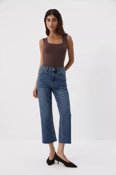 Джинсы Cropped Flare (синий) (L) 