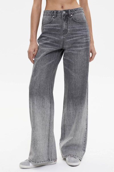 Джинсы широкие с градиентом/Denim pants with gradient (26/XS, серый/grey) 2775