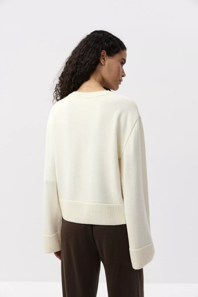 Кардиган из шерсти (молочный) (M/L) 