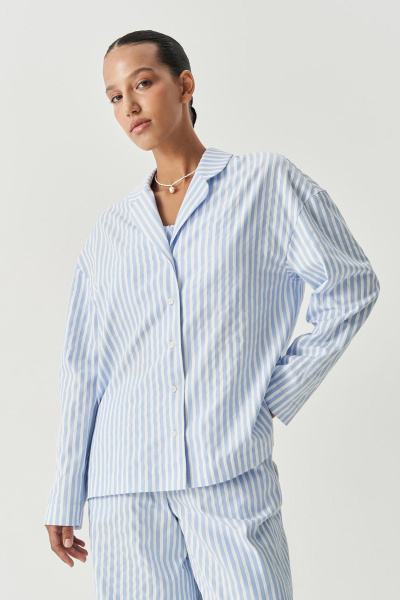 Рубашка в полоску (голубой) (M/L) 