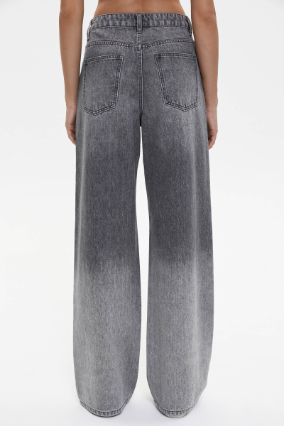 Джинсы широкие с градиентом/Denim pants with gradient (26/XS, серый/grey) 2775