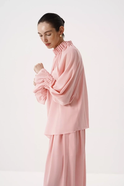 Блуза из шифона (розовый коралл) (M/L) 