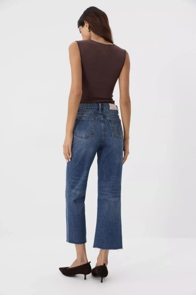 Джинсы Cropped Flare (синий) (L) 